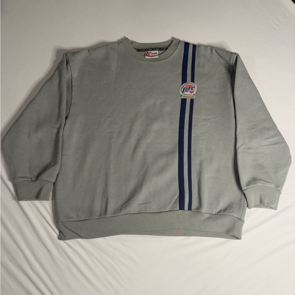 VINTAGE Chase Sweater Rusty Wallace #2‎ Gray Crewneck Blue Accents Men’s XL